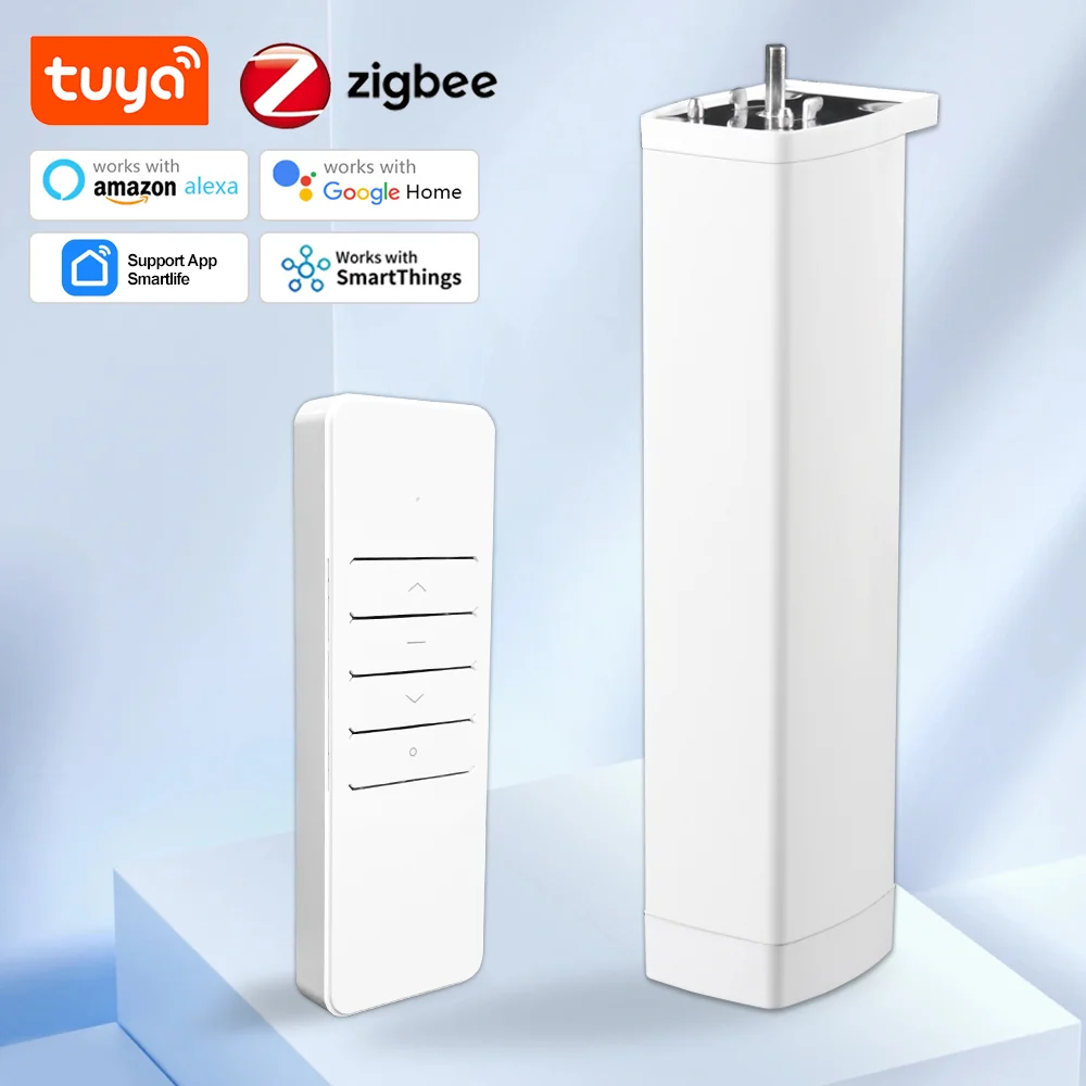 Tuya zigbee/WIFI smart electric curtain motor 22.5m Intelligent Support APP remote Alexa Google home Assistant Voice Control