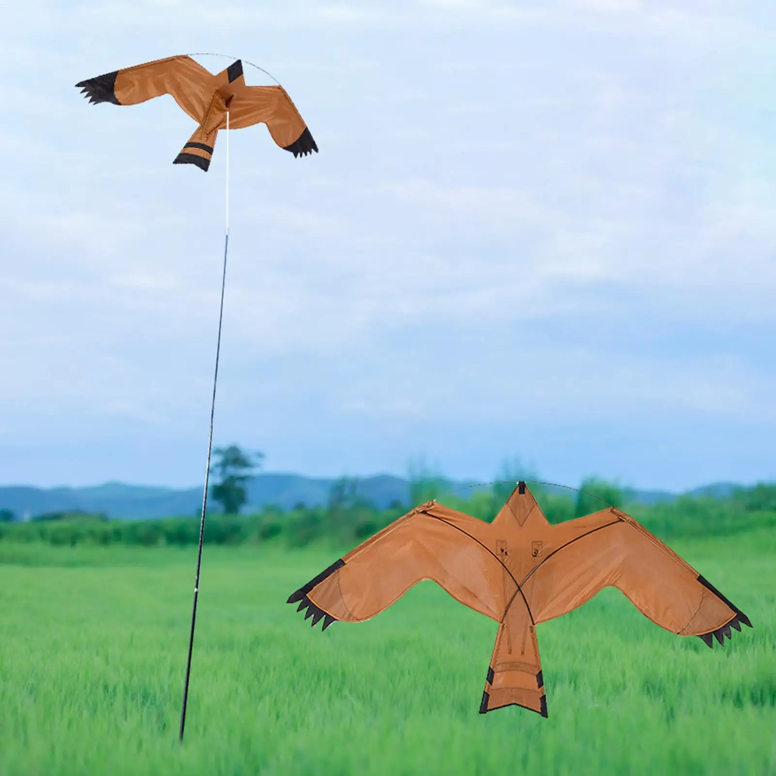 Bird Scarer Flying Kite Bird Repeller Large Eagle Kites Scarecrow Decoy for Farm Garden Bird Pigeon Repellent Kite Without Pole