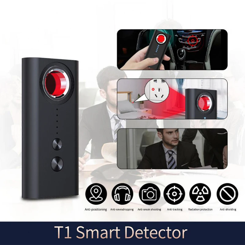 Detector de cámara oculta para detección de insectos, lente espía, rastreador de sonido, rastreador GPS, buscador de señal RF, dispositivo de escáner, dispositivo de carga USB