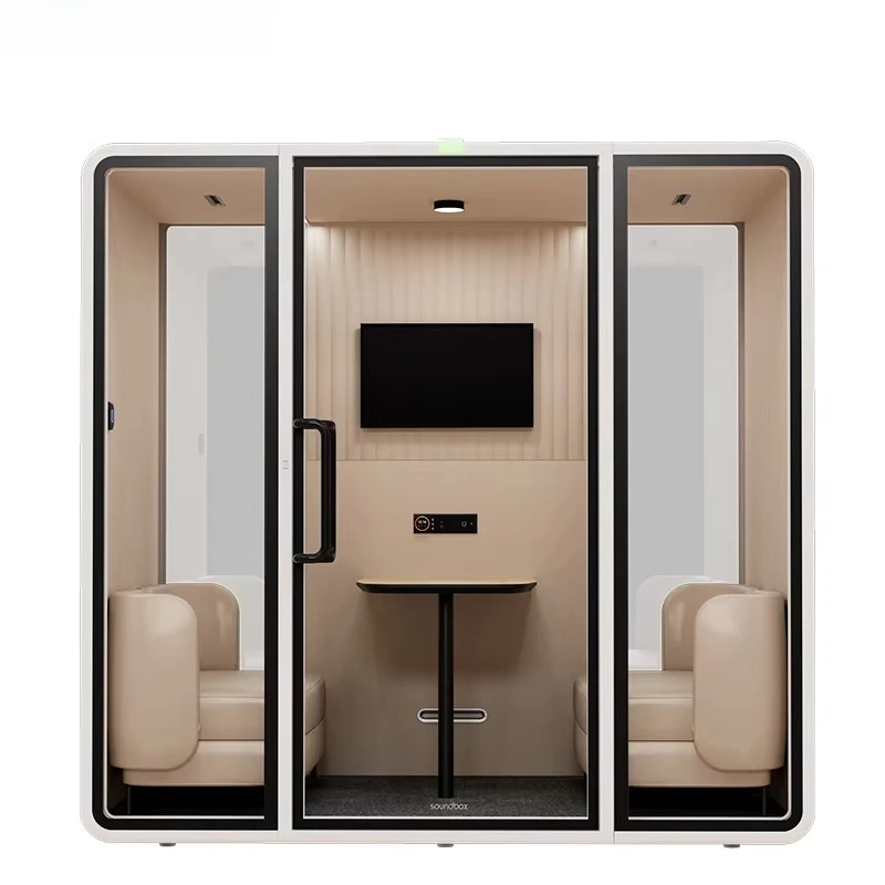 Mobile Working Soundproof Booth Customized Functional Configuration Integrated Socket Lighting Silent Pod for Freelancer