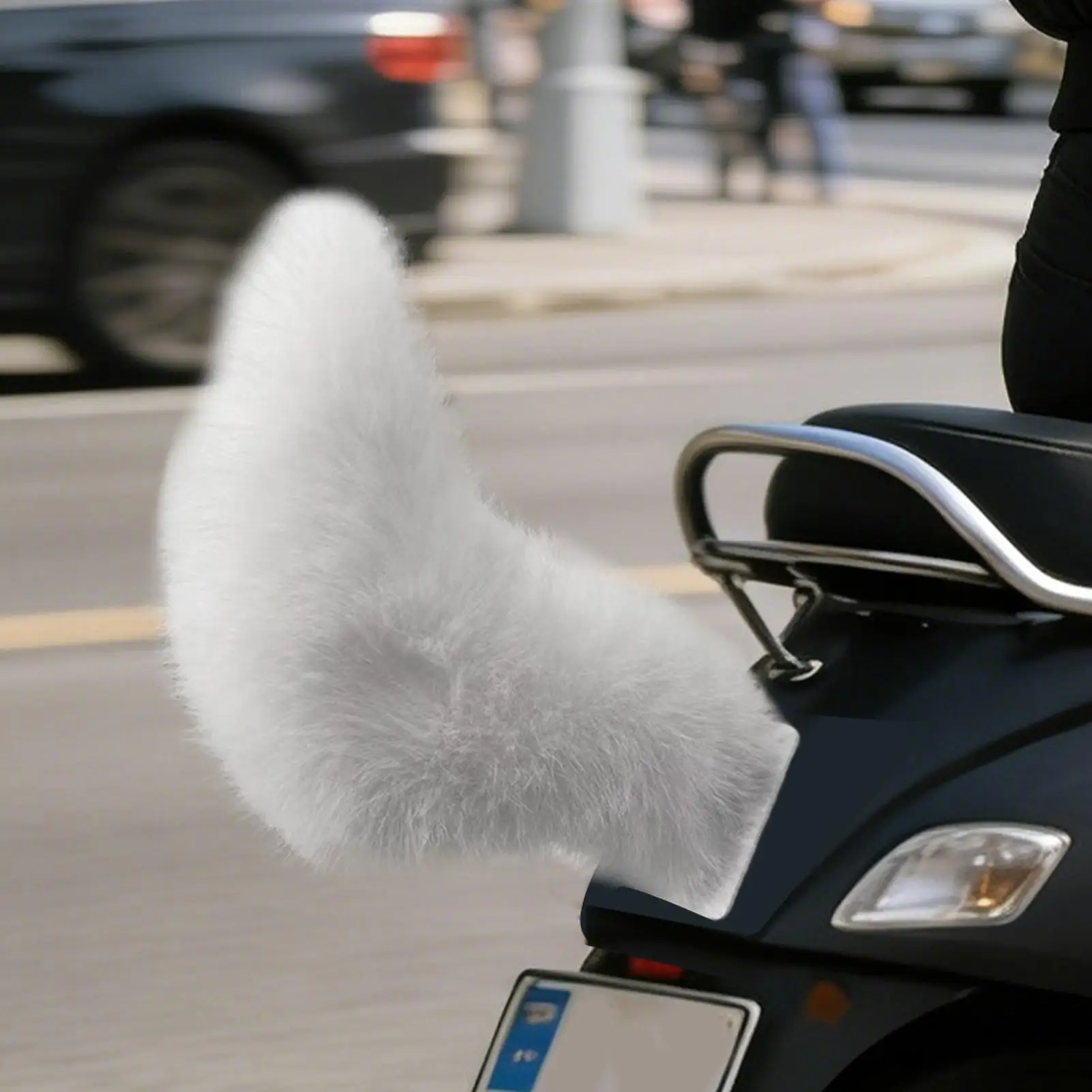 

Плюшевый декоративный хвост для мотоцикла с пультом управления, регулируемый, для скутера, аксессуар для женщин-райдеров