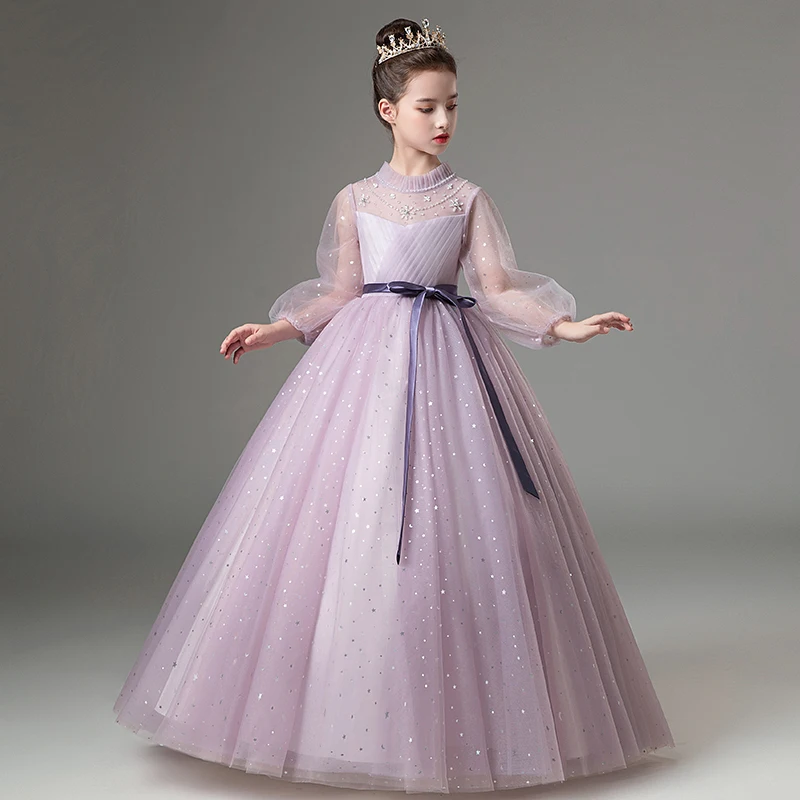 

Girls Stand Collar Skirt Stars Moon Teen Dress Princess Dress Evening Dress Wedding Dress First Communion Formal Dress/Custom
