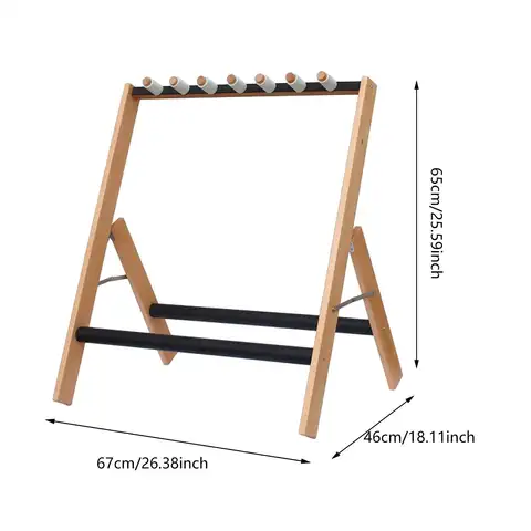 Stativ för flera gitarrer, golvstativ i trä, hopfällbar, gitarr utan repor 10 best sales gitarrställ - №7