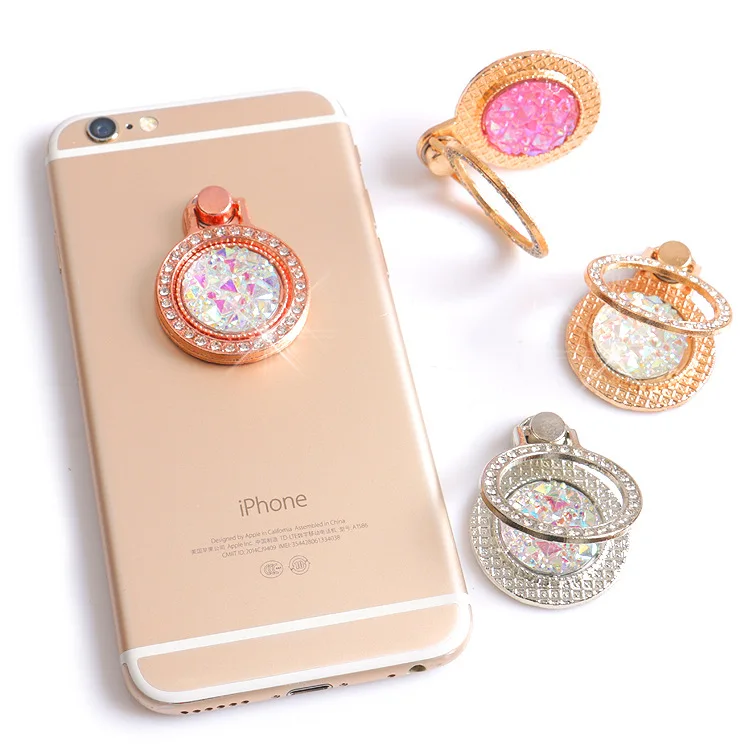 Luxury 360 Degree Finger Ring Diamond Floral Smartphone Holder for Galaxy S22 S21 FE A53 Bracket for iPhone 13 12 11 XS Max XR X