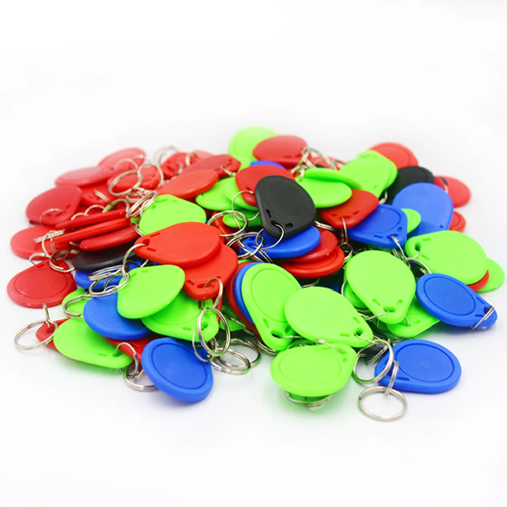 lot 1356mhz ic m1 keyfob tags controle de acesso cartao chave token comparecimento gestao chaveiro 100 pc 01