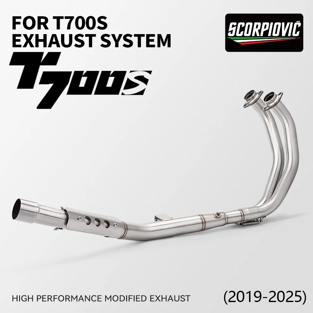 For Tenere 700 2021 2022 2023 2024 T7 T700 XTZ 690 700 Escape Motorcycle Exhaust Front Middle Link Pipe