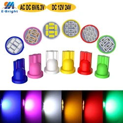 Ampoule LED T10 W5W 555 AC/DC 6V 2825 V DC 12V 24V pour Machine à Flipper Arcade, Camion, Voiture, Lumière Hurcycles 6.3 8 SMD, 10 Pièces, 1206