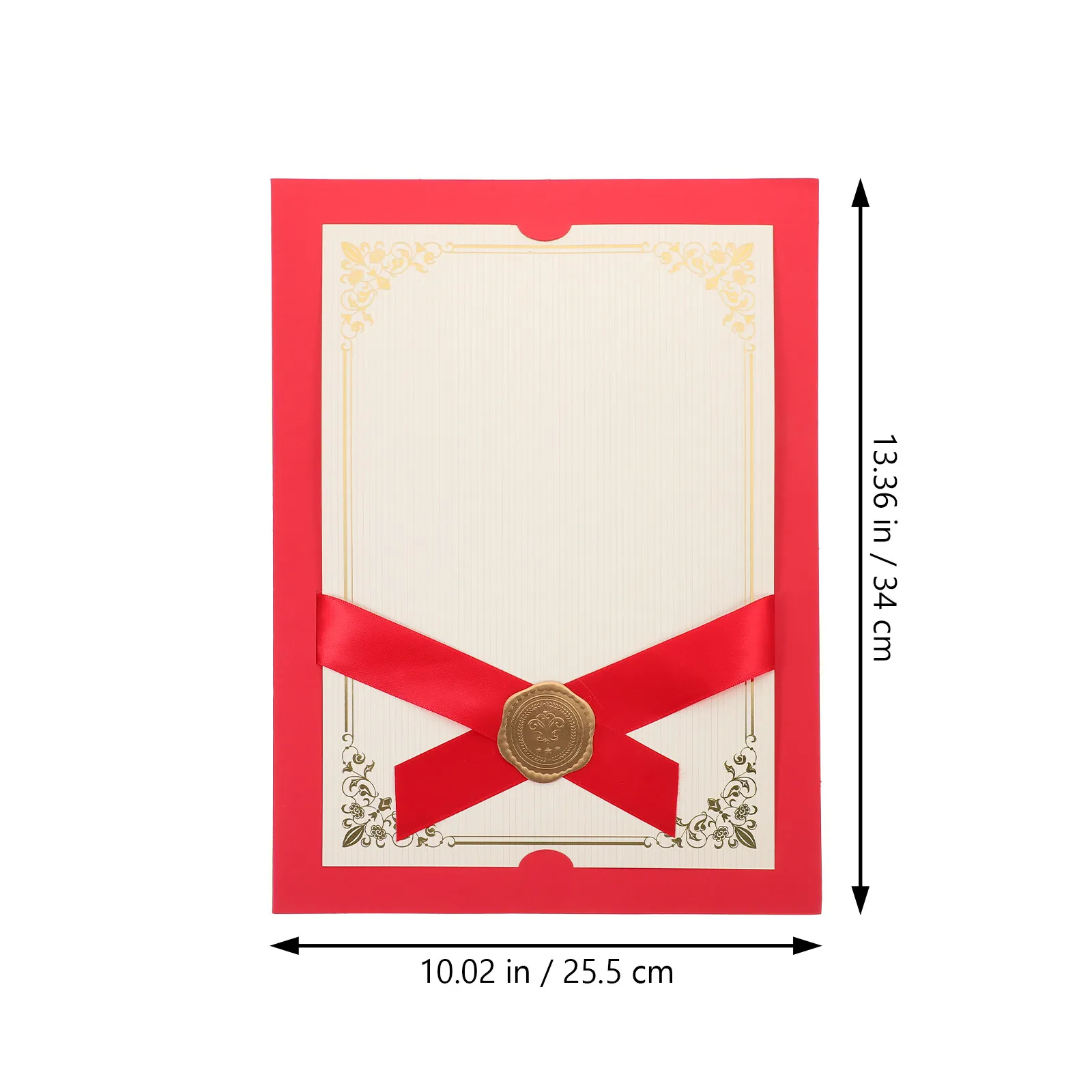Premium Paper Certificate Cover Diploma Holder Award Recognition Frame Elegant Border Design for School Office Display