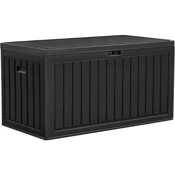 

YITAHOME 90 Gallon Large Deck Box, Double-Wall Resin Outdoor Storage Boxes, Deck Storage for Patio Furniture, Cushions