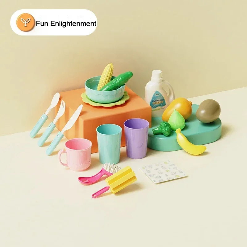 Children's Pretend Play Game Electric Dishwasher Toy Duck Ing Water Kid Vegetable Sink Kitchen Toys Shower Nozzle House