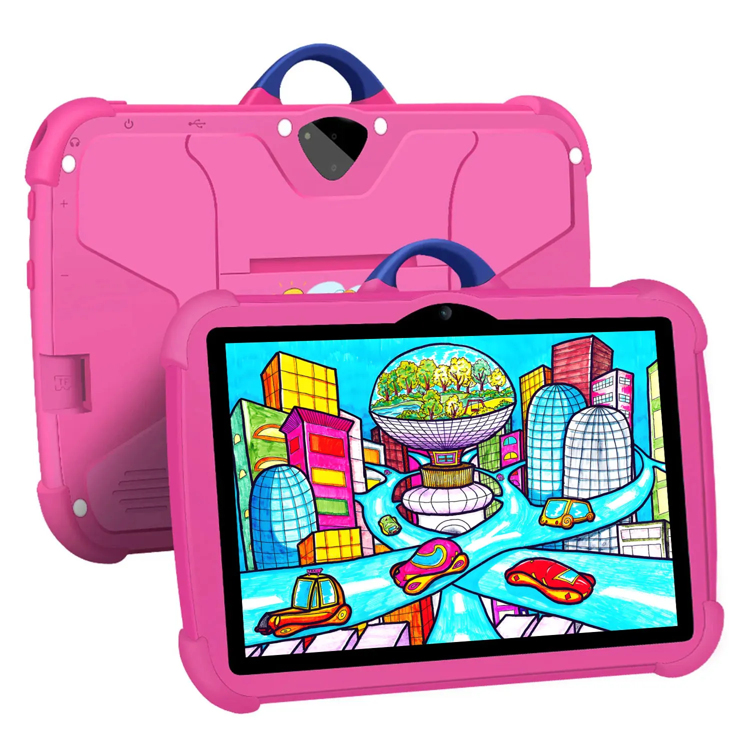 New Cartoon Pattern Kids Tablet 7.0 Inch Quad Core 4GB RAM 64GB ROM Android Learning Education Games Tablets Children's Gifts