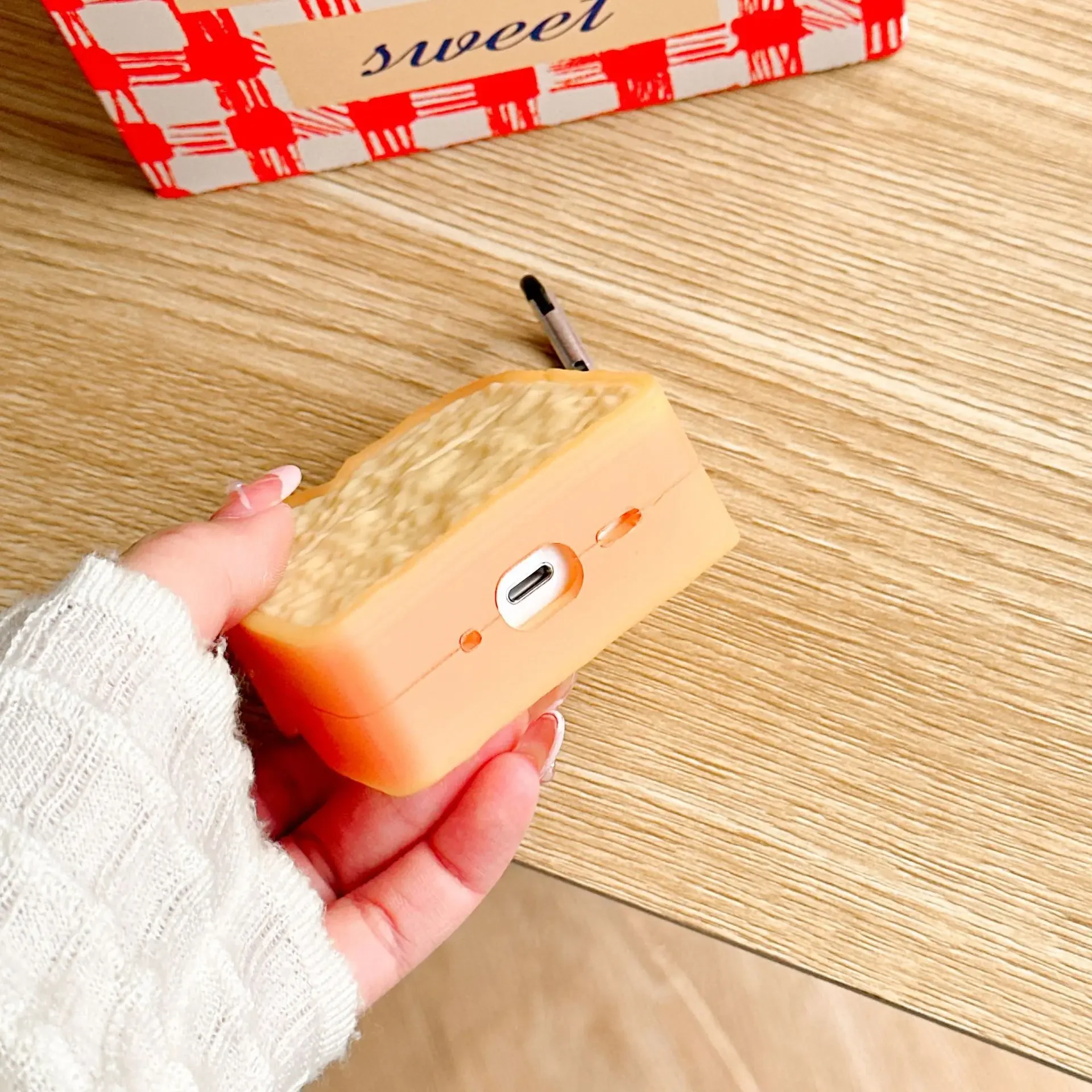 Funda de silicona con pan tostado para AirPods 4, Airpod 1, 2, 3 Pro Pro2, auriculares Bluetooth, caja de carga, funda protectora para auriculares