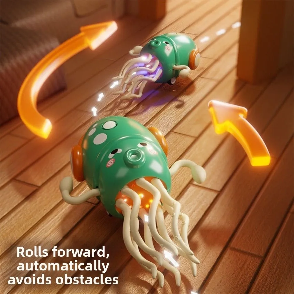 الاستشعار التلقائي تجنب العوائق الرقص لعبة الأخطبوط ثمانية مخلب التواء الموسيقى الخفيفة الإلكترونية الرقص الحبار الكرتون #3