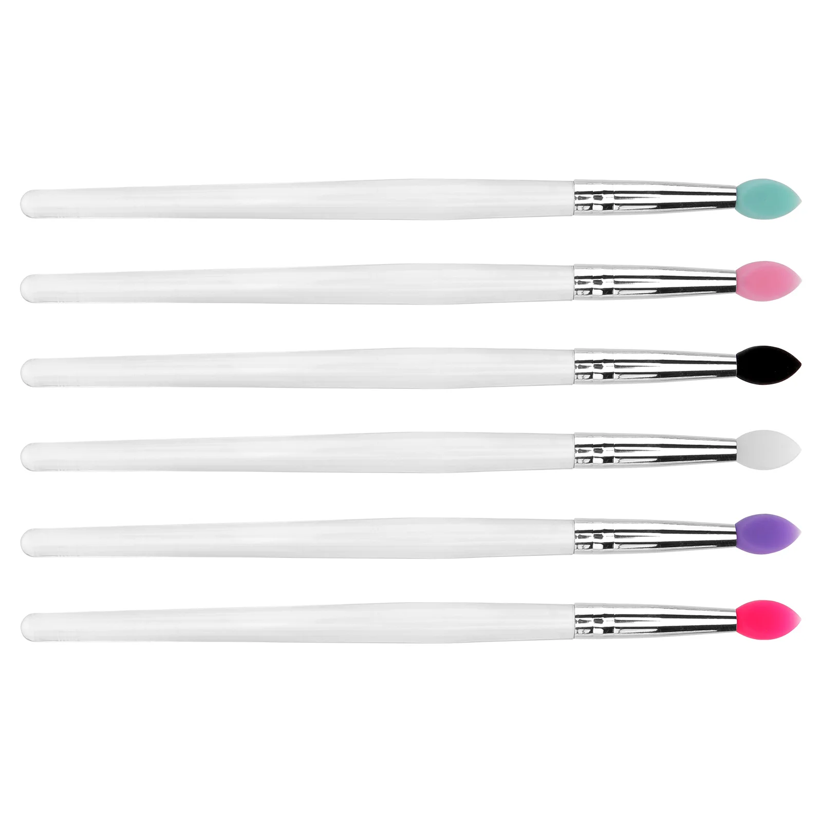

6pcs Eyeshadow Makeup Brushes Set Silicone Blending Applicator Professional Home Eye Shadow Brush Travel