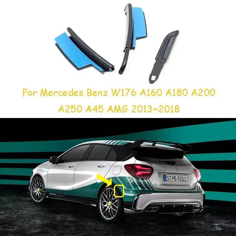 Carbon Fiber Rear Bumper Cover Trim Fender Flare Extension Wheel Eyebrow For Mercedes W176 A160 A180 A200 A250 A45 AMG 2013-2019