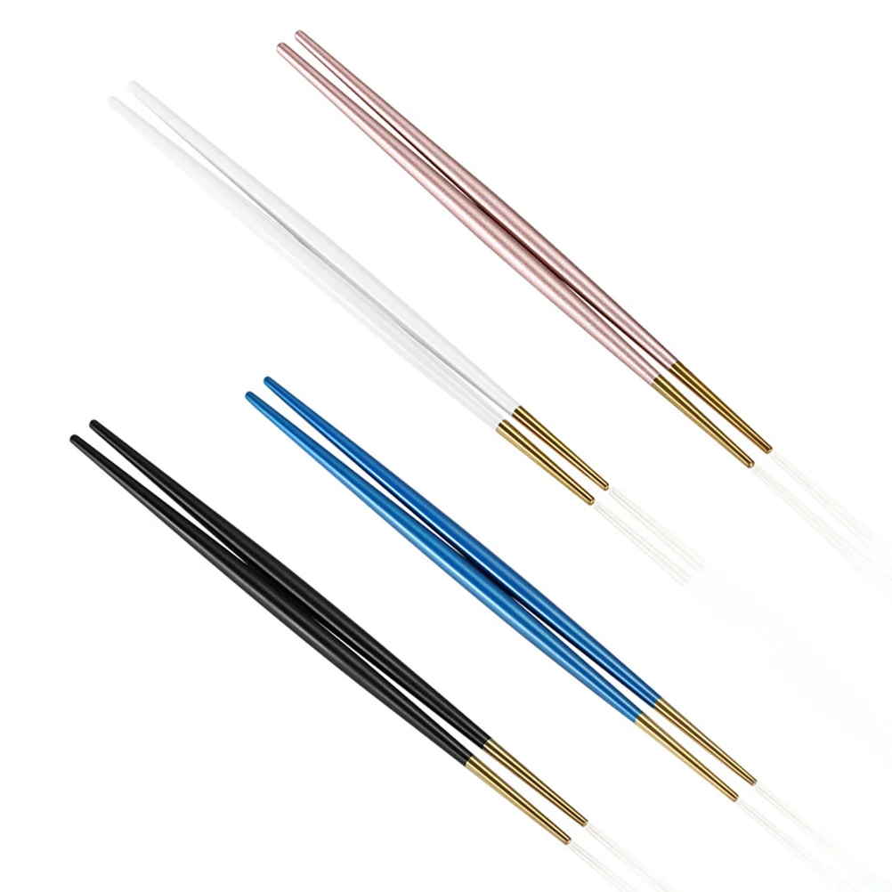 

1pcs Stainless Steel Chopsticks Home Reusable Japanese Style Non Slip Tableware Long Life Eco Friendly Kitchen Dining