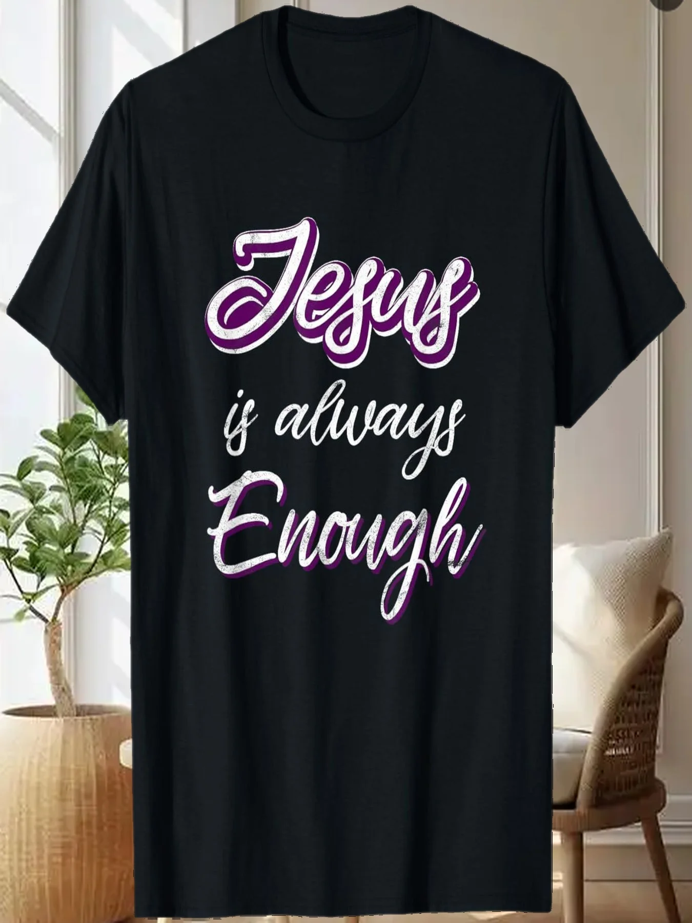 

Иисус всегда достаточно христианских высказов на рубашках, мужская и женская футболка