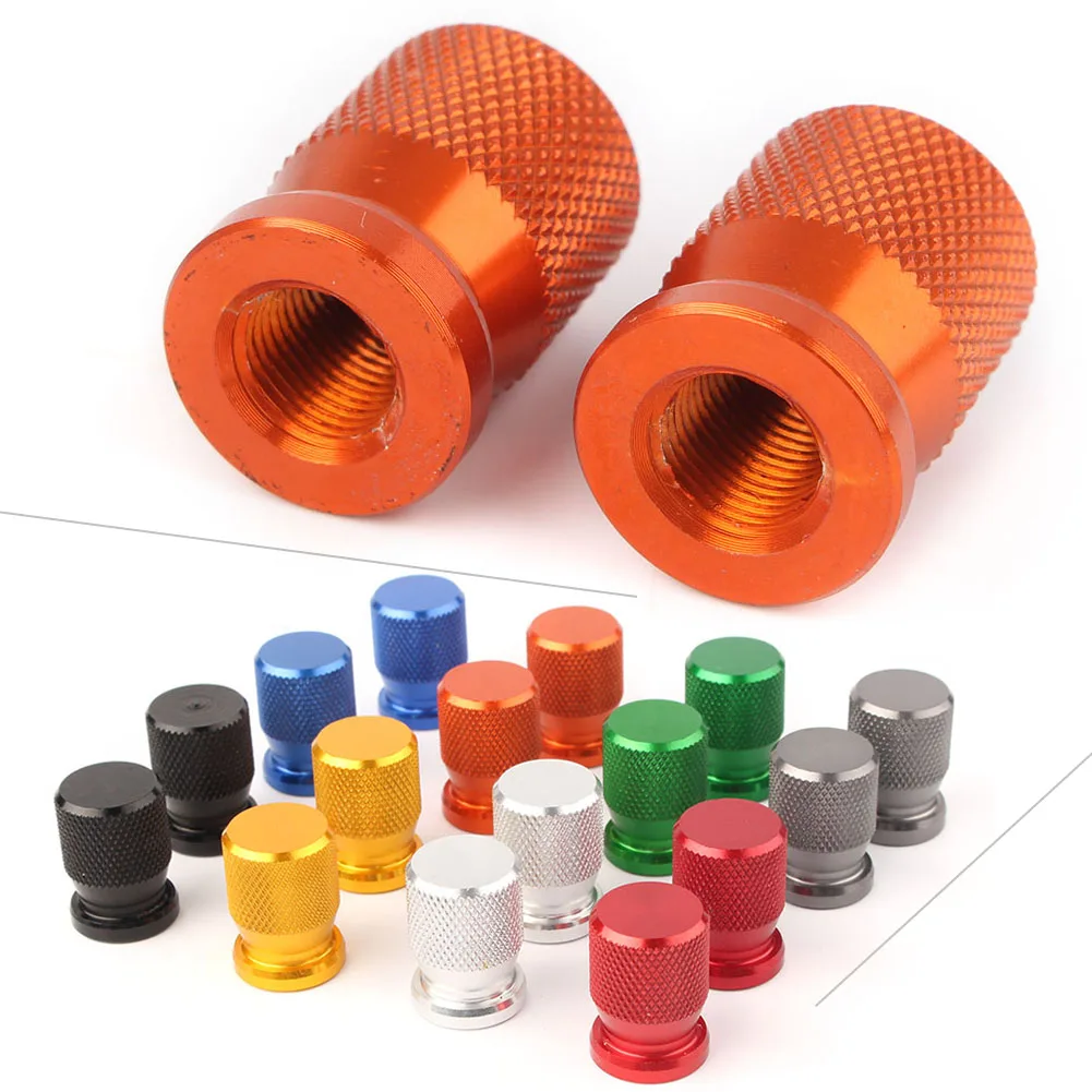 2PCS Universal Tyre Air Valve Caps Stem Cover Cap For Car Truck Motorcycle Bike CNC Aluminum