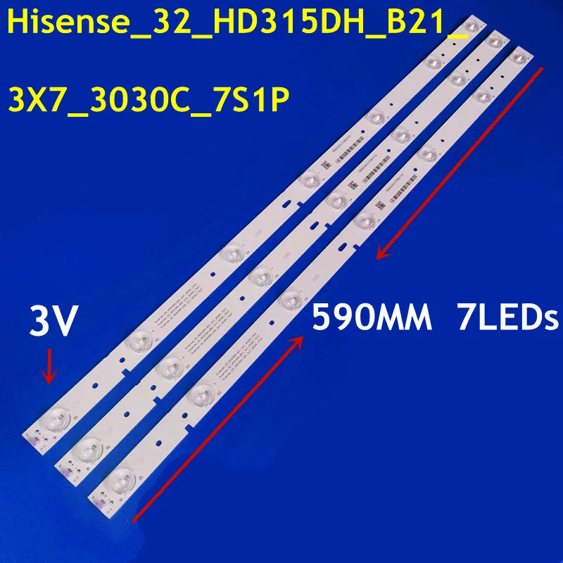 

15PCS LED Strip 7Lamp Hisense_32_HD315DH-E81_010_3x7_3030c_7S1P For LED32K188 LED32K20JD LED32EC260JD LED32K198 LED32EC290N