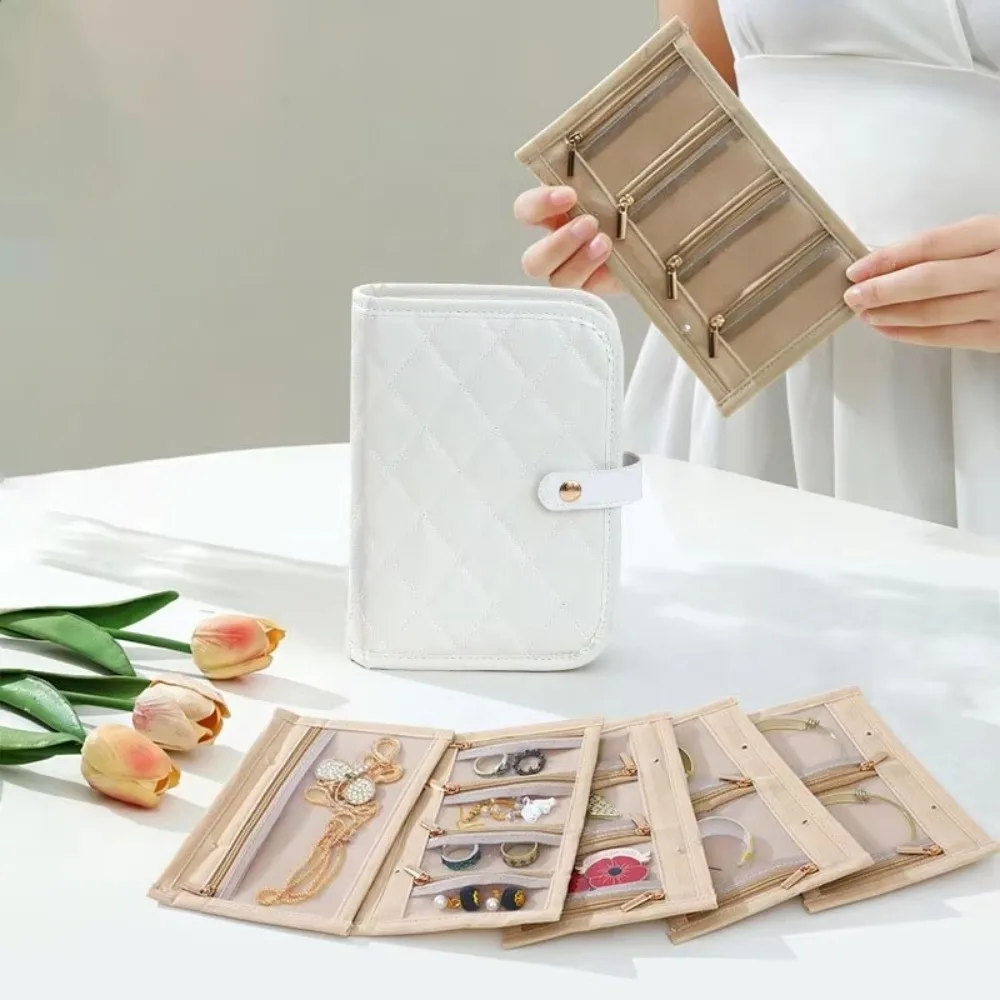 

Velvet Jewelry Storage Book Luxury PU Leather Detachable Pages Necklace Binder Storage Book Large Capacity Quick Release