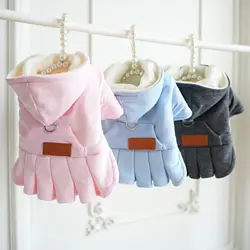 Dog Autumn/winter Tennis Hooded Dress Clothes Autumn/winter Hoodie Pleated Skirt Teddy Bear Cat Pet Clothes Velvet Jacket