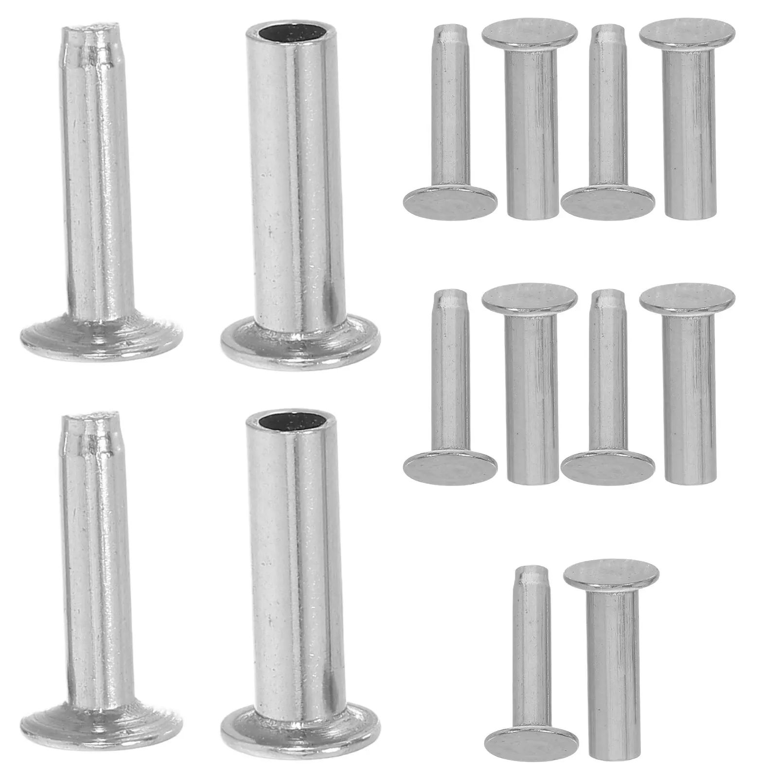 

7 Pairs Heavy Duty Knife Handle Rivets for DIY Cutlery Making Stainless Steel Cutter Handle Fasteners for Kitchen Chef Knives