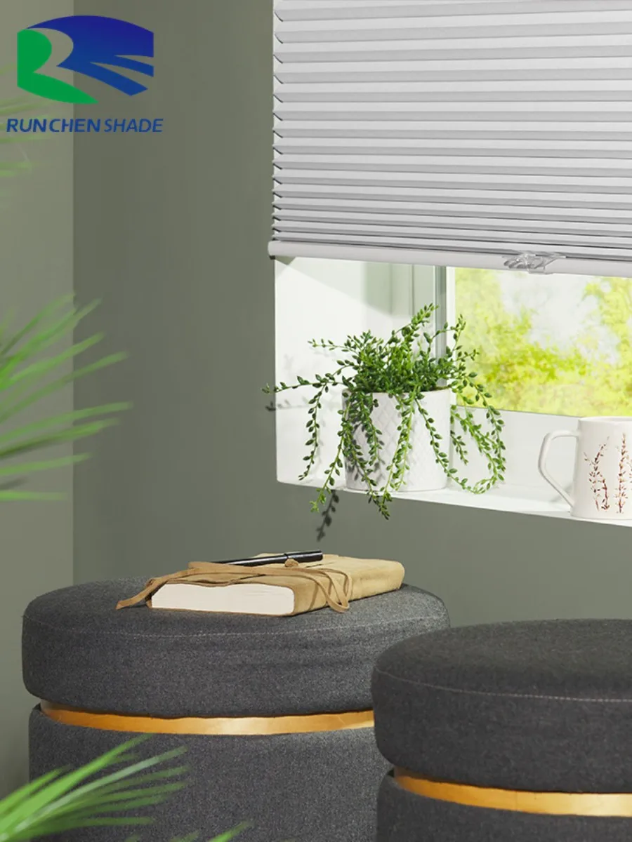 Motorized Factory Made Customize Size 100% Blackout Light Filtering Cordless Double Pleated Day Night Honeycomb Cellular Shades