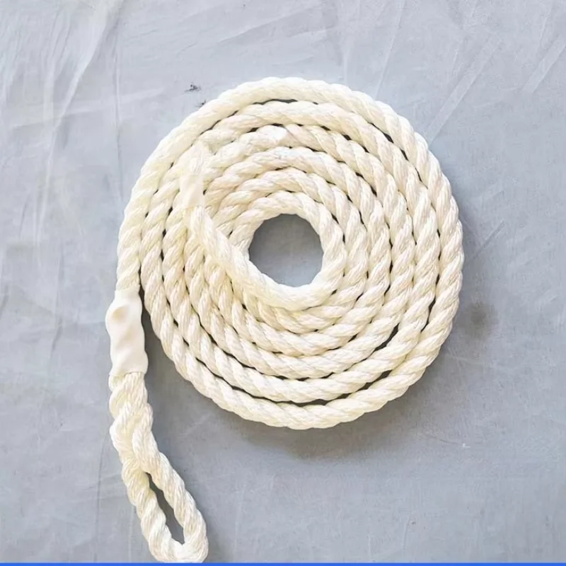 3/8'' x 6.5ft Bumper Whips Ship Boat Lifting Rope for Lots of boat fenders White/Black High strength Boat Fender Lines