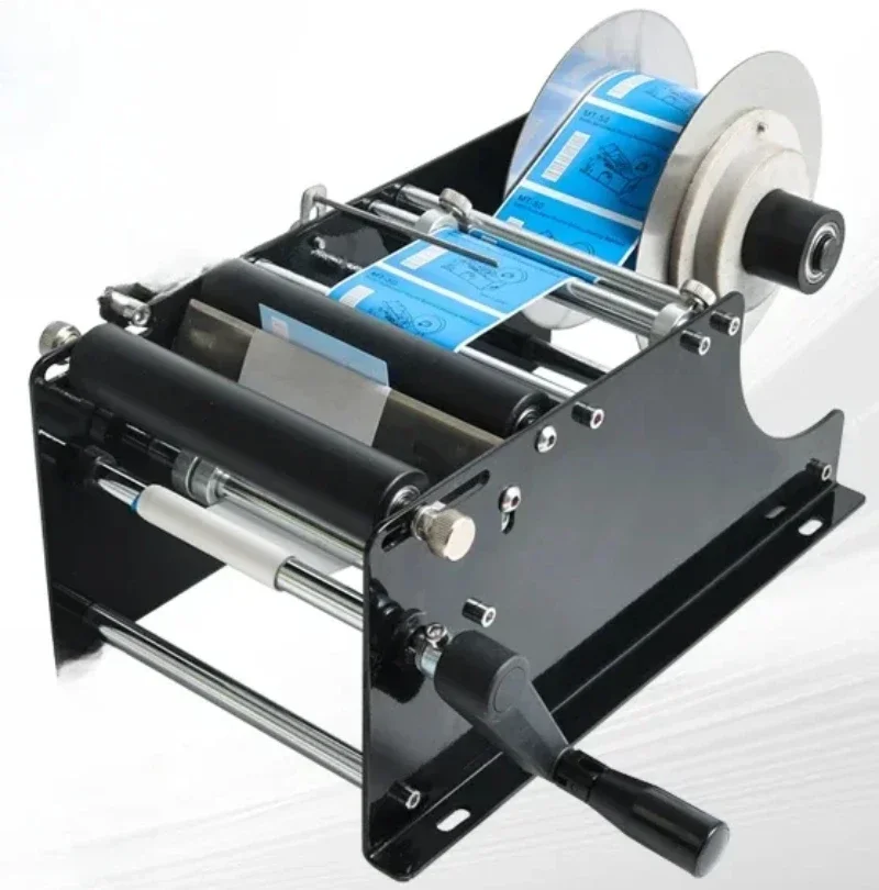 Simple Hand Cranked Labeling Machine Manual Adhesive Round Bottle Round Can Labeling Machine