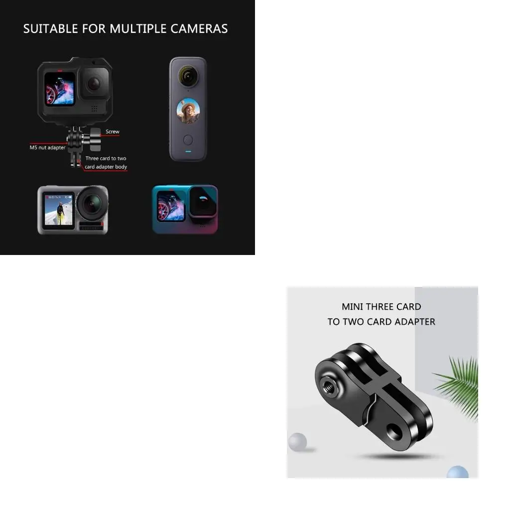 

Camera Tripods Mount Adapter Aluminum with Rubber Grip for Enhances Recording