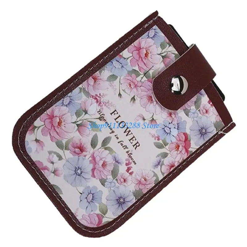 G88D Leather Card Organiser Water Resistant Card Case For School Office Travel Use
