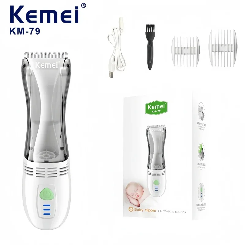 ماكينة قص شعر الأطفال Kemei KM 79، ماكينة تشذيب شفرات سيراميك هادئة، لاسلكية للاستخدام المنزلي #5