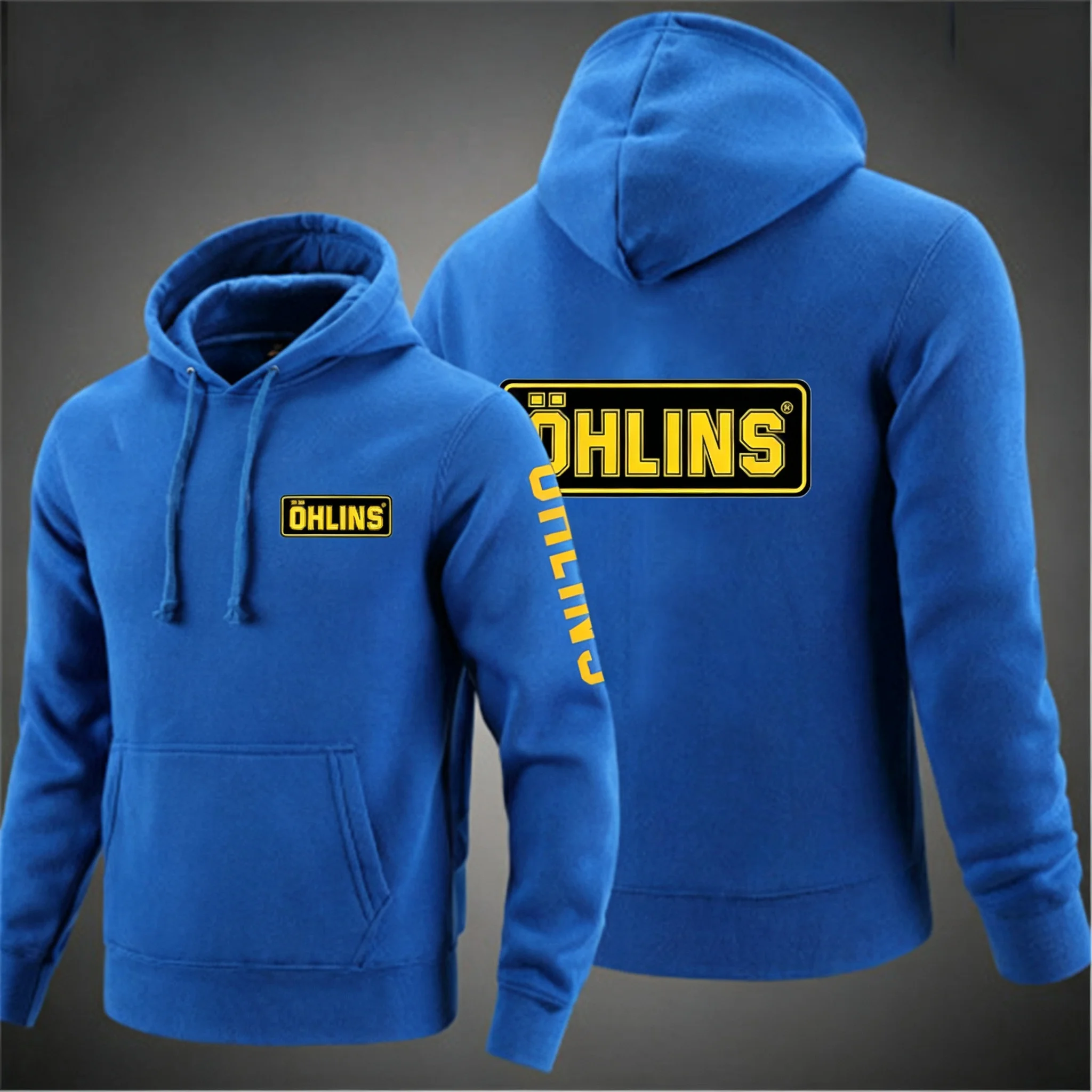 2026 Neuer Ohlins Logo-Print Herrenmode Frühling und Herbst Einfarbiger Reißverschluss-Pullover Bequemer Harajuku-Top-Sweatshirt – Detail 12