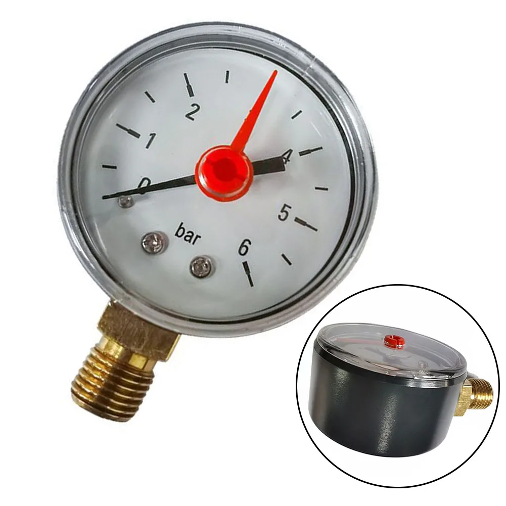 For Y50 Radial Connection Pressure Gauge G1/4 Measuring Range 6 Bar For Water/Oil/Air For Domestic Heating Water Supply Systems