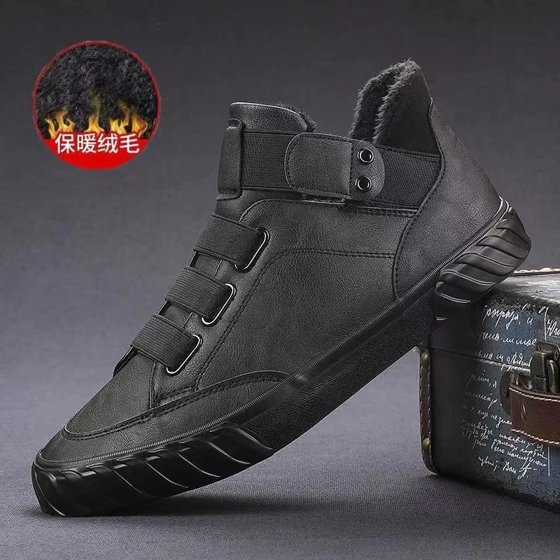 

Мужская кожаная обувь, корейские трендовые удобные лоферы, британские модные мужские высокие кроссовки, новые zapatillas de mujer