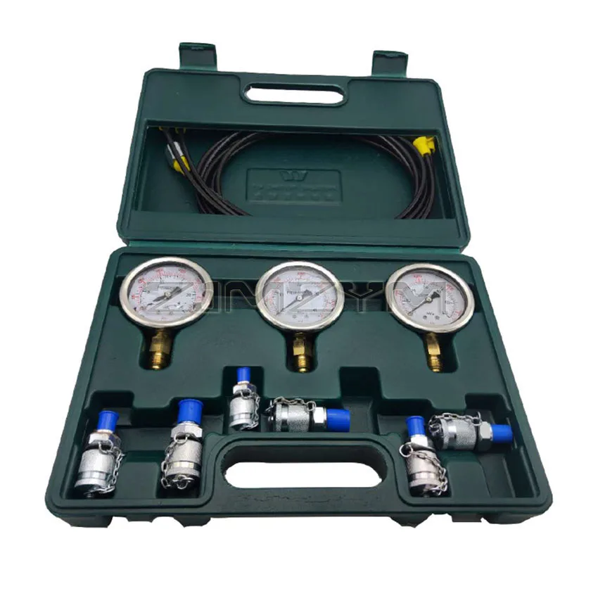 Hydraulic Pressure Gauge Excavator Pressure Test Kit Pressure Test Devices Accessories for Excavator Construction Machinery