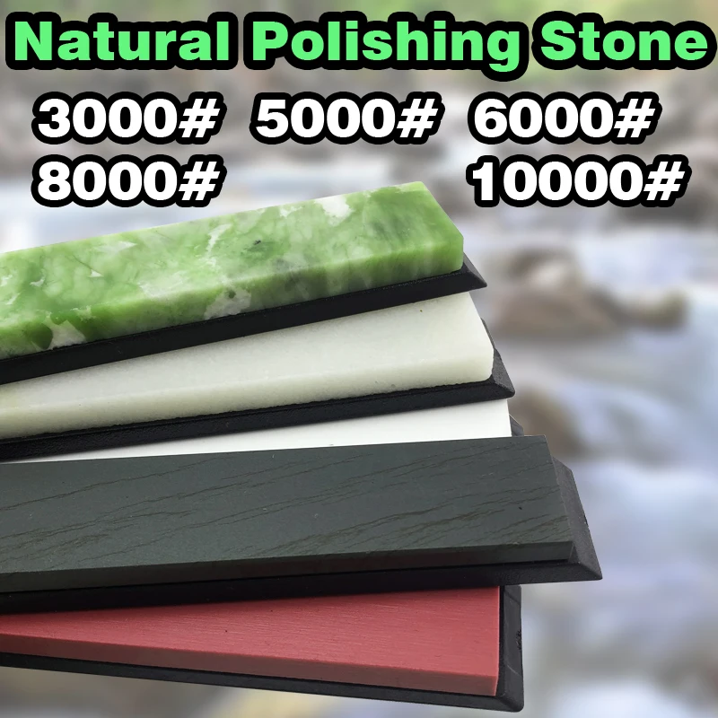 Natural Polishing Stone 3000 6000 10000 Finishing Original Whetstone for Fixed Knife Sharpening Sharpener Kitchen Blade Tool Set