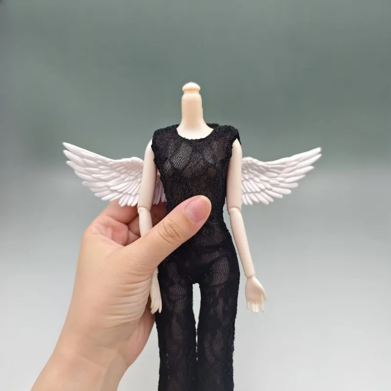 

Fashion White Wings Plastic Model 9CM Action Figure Angel Wings Decoration Dolls Body Accessories