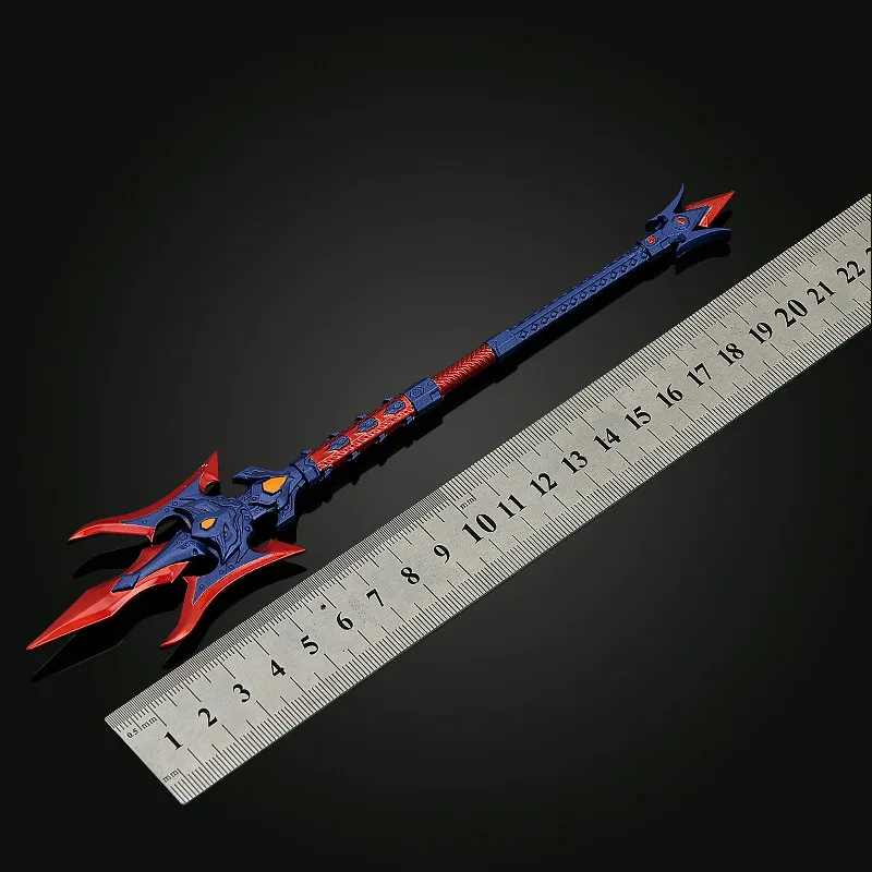 22cm/8.66in Cross Fire Game Peripheral Lu Bu Fang Tian Hua Ji Weapons Metal Craft Toy Sword Desktop Display Gift for Girl Boys
