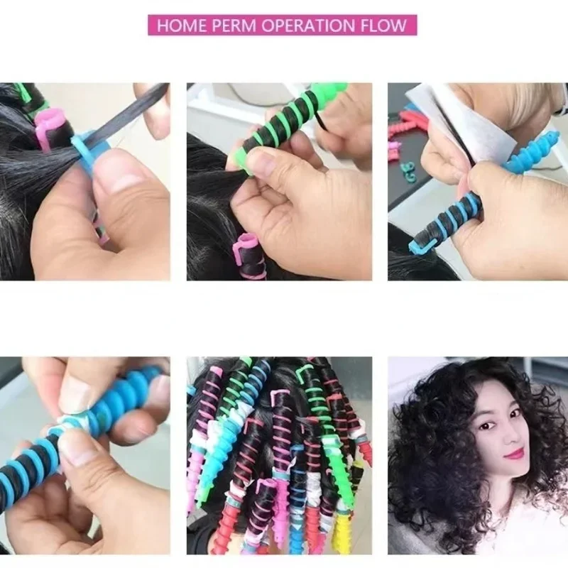 Spiral Plastic  Perm Stick Women Magic Curly Hair Roller Cold Perm Bar Hair Curler Barber Professional Hairdressing Tool