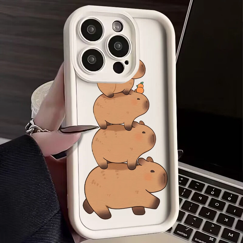 Funny Cartoon capybara Phone Case for OPPO Realme 12 8 8i 7i 11 C11 C12 C15 C20 C21Y C31 C33 C35 C53 C55 4G 5G Cover