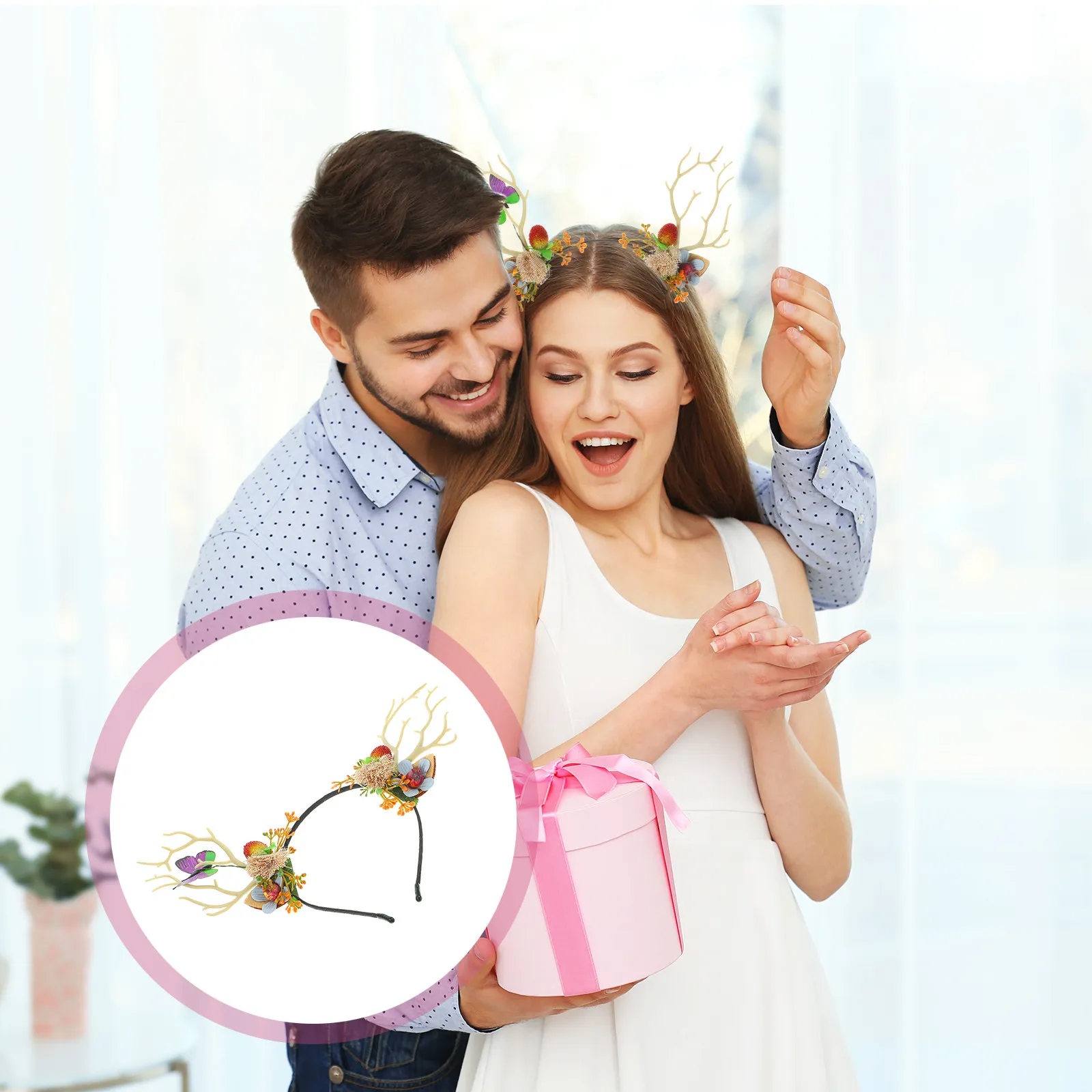 Twig Antler Hair Band for Children Comfortable Fit Adorable Headdress Ideal for Festive Parties Costume Events Holiday