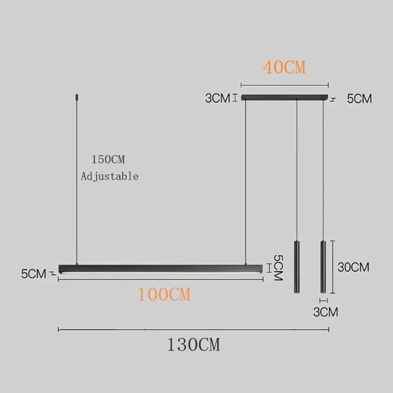 Modern LED Restaurant Chandelier Simple Kitchen Pendant Lights Bar Desk Dining Table Lamp Bar Island Dining Room Chandelier