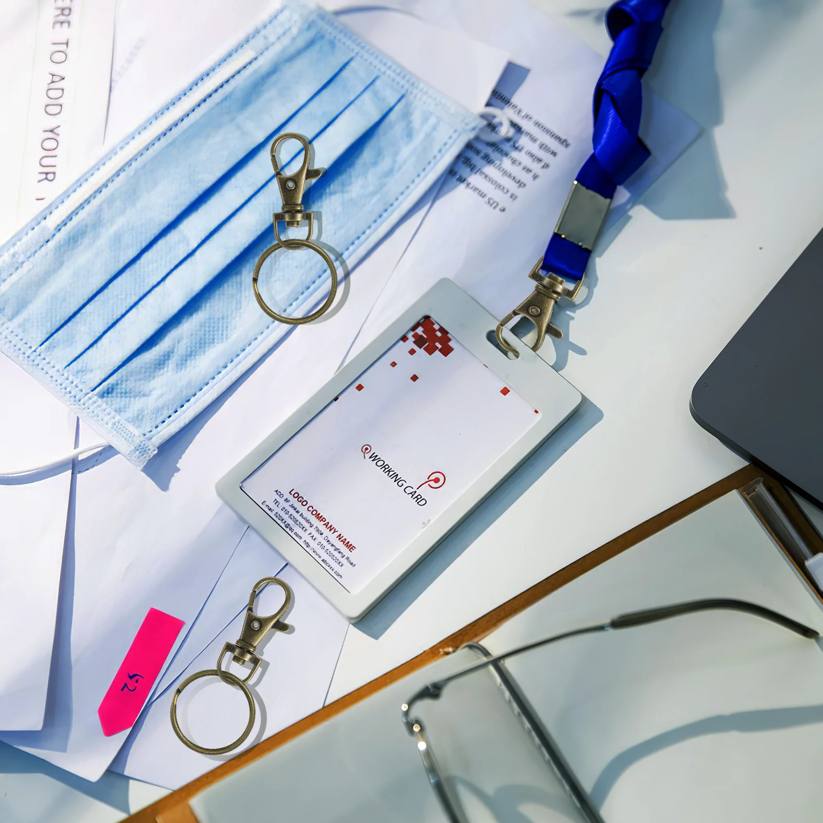 

20Sets Key Ring Clips Small Round Hoops Lobster Claw Swivel Snap Hooks Keychains Clips for Keys Organization DIY