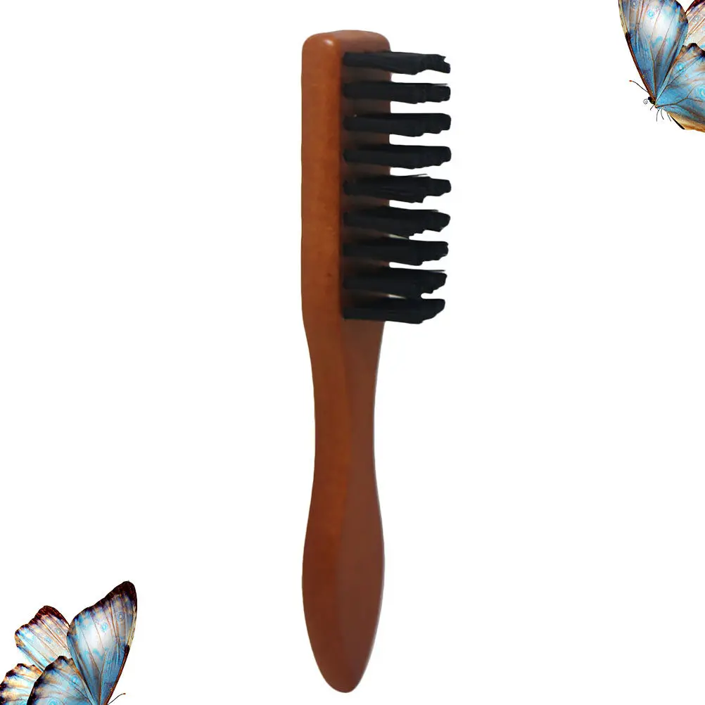 

Safe Lightweight Durable Broken Hair Brush Retro Wooden Handle for Men Home Store Beard Cleaning Hair Styling Tool