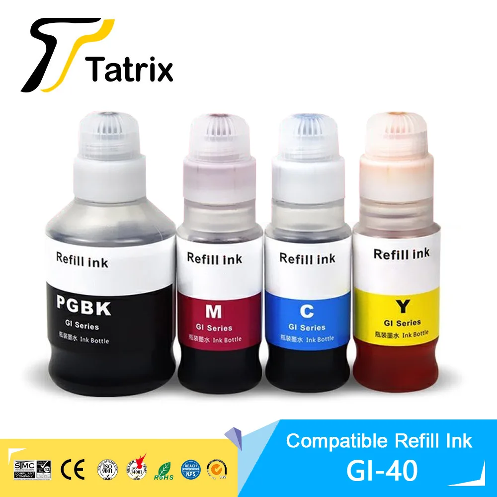 tatrix gi40 gi40 compativel a base de agua garrafa a granel recarga tinta para canon pixma g5040 g6040 tintas impressao 01