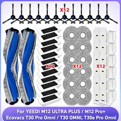 Fit For Ecovacs T30 Pro Omni / T30 OMNI, Ecovacs T30e Pro, YEEDI M12 ULTRA PLUS/M12 Pro+ Parts Brush Filter Bag Mop Cloth