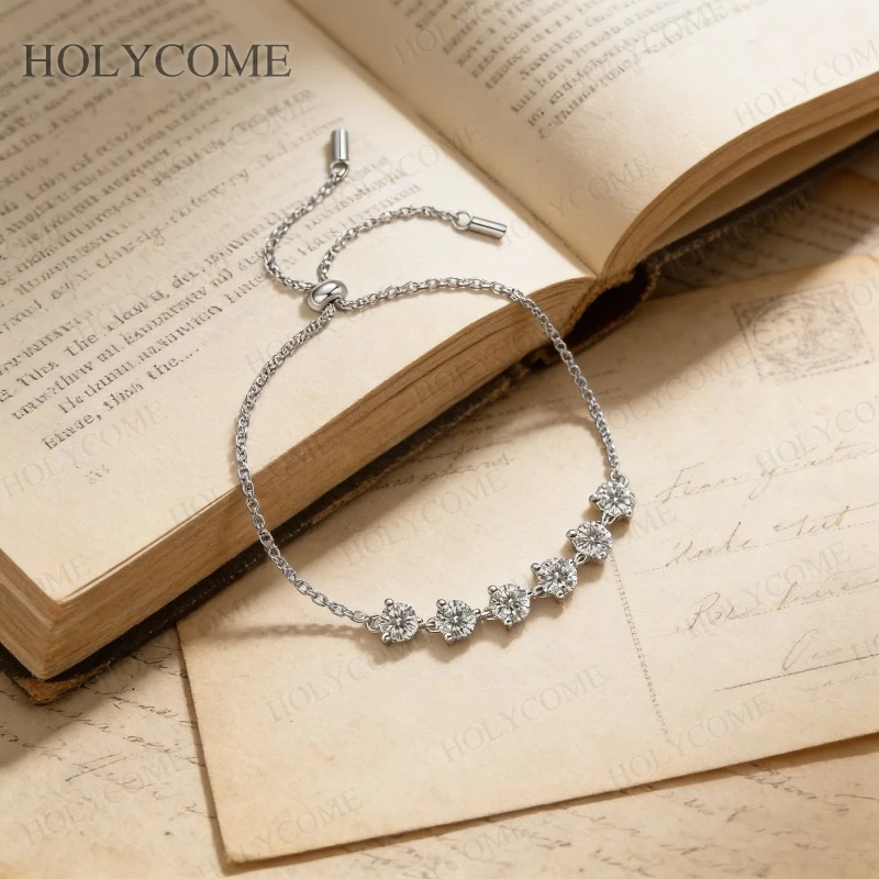 

Moissanite Hip-Hop Tennis Bracelet 925 Sterling Silver 6-8inchs VVS1 Minimalist Jewelry for Ladies Wedding Birthday Party Gifts