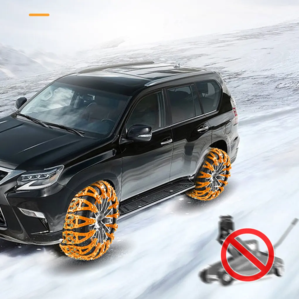 2/6/10PCS Durable Tire Snow Chains Efficient Installation High Performance Snow Chains For Cars Tire Chains