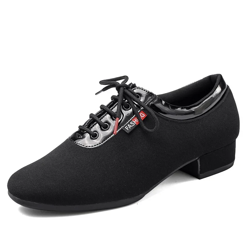 

XIHAHA Men Oxford Cloth Standard Dance Ballroom Cloth Straight Outsole Practice Competition Modern Dancing Sport Shoes Sneakers